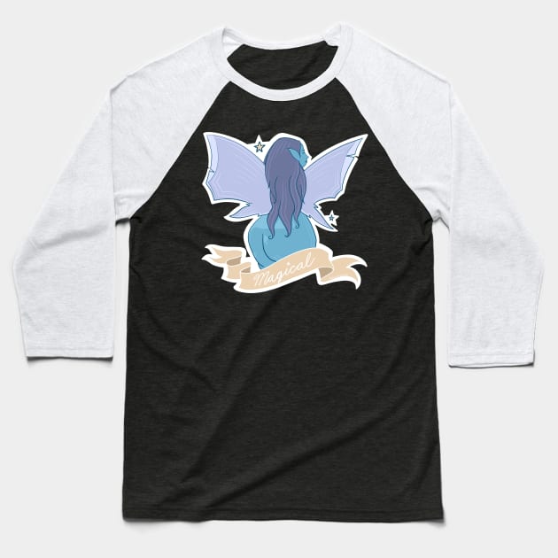 Magical Fat Faerie Baseball T-Shirt by Neoqlassical